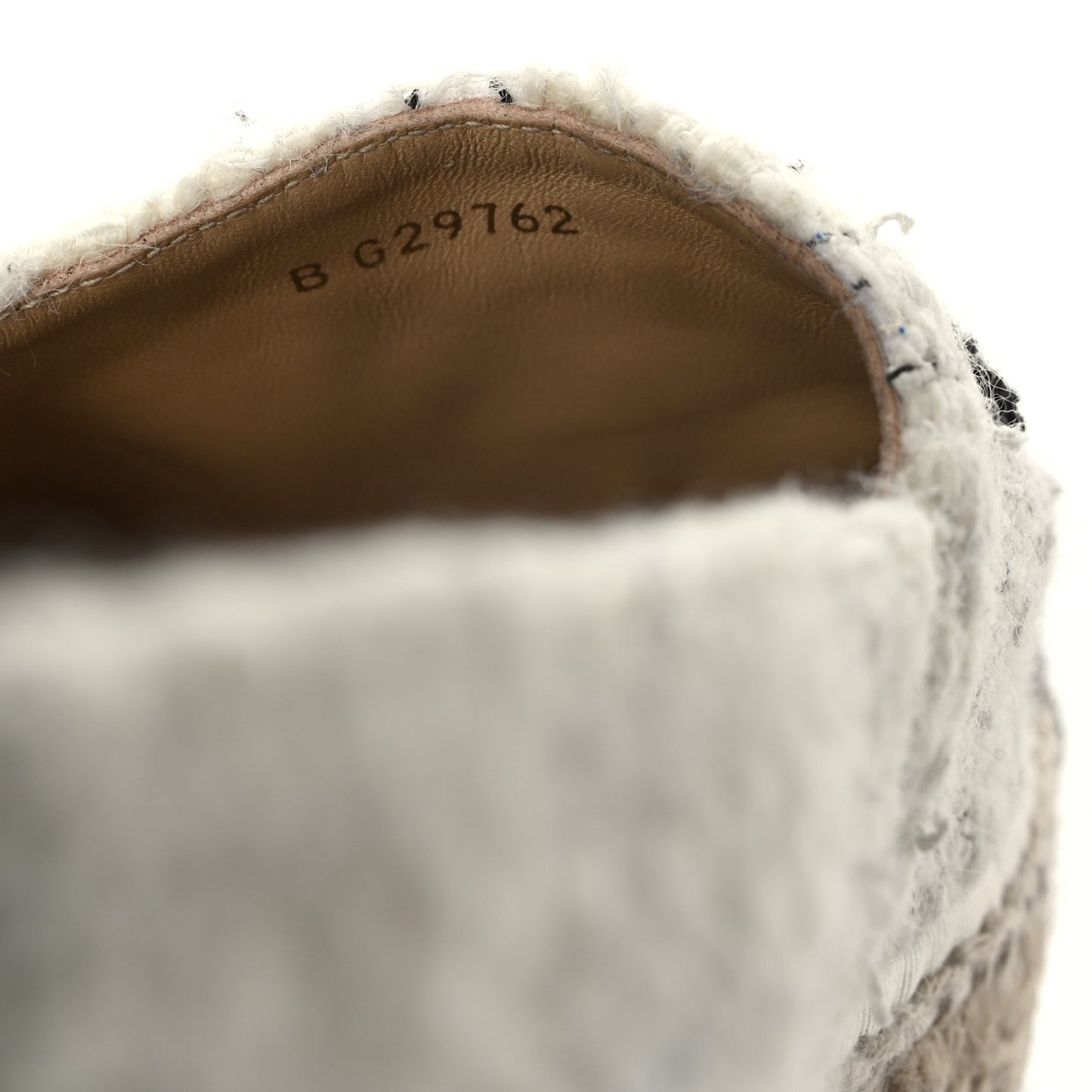 Tweed CC Espadrilles 41 Ecru White Blue Black