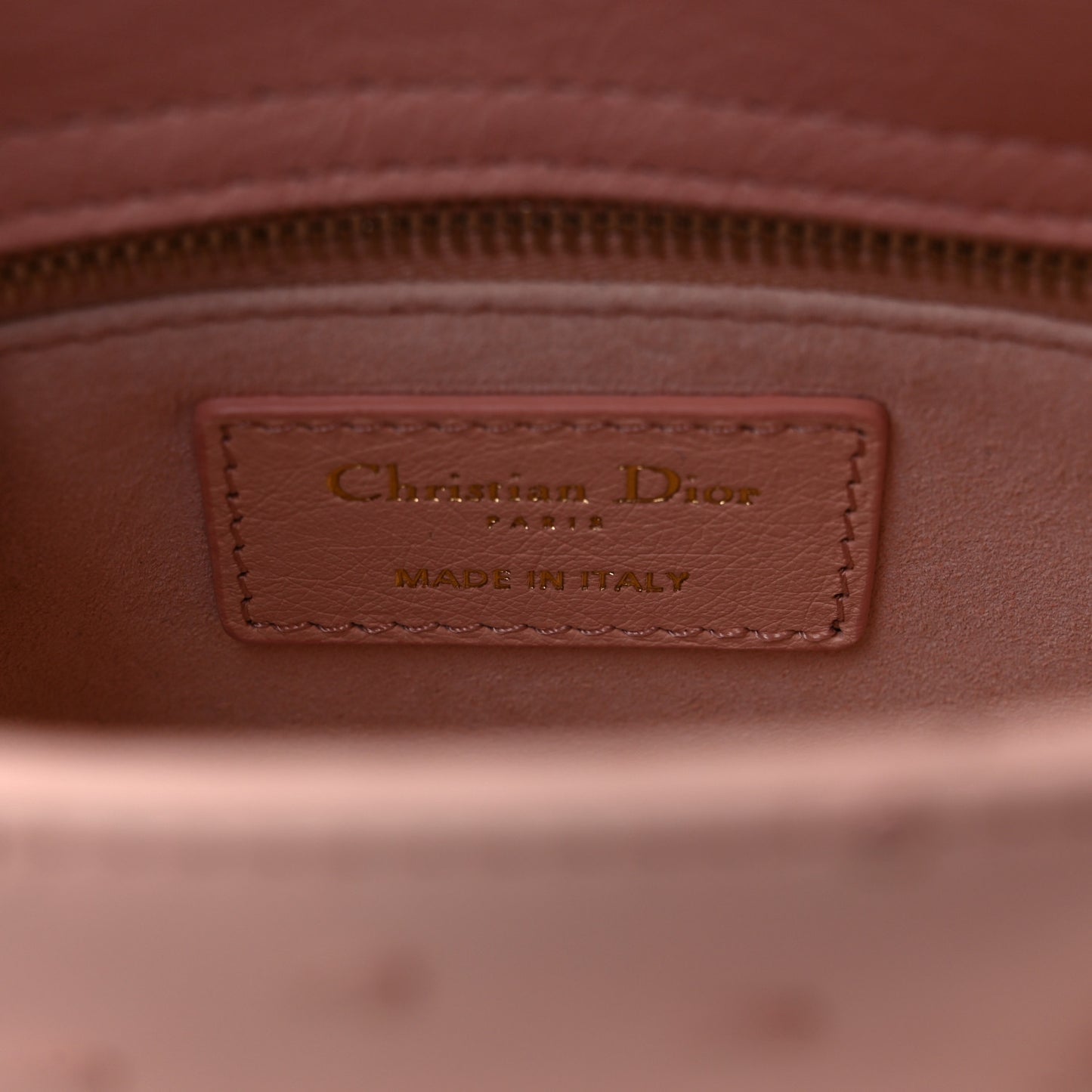 Ostrich Mini Lady Dior Light Pink