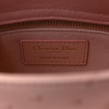 Christian Dior Ostrich Mini Lady Dior Light Pink 6 of 9
