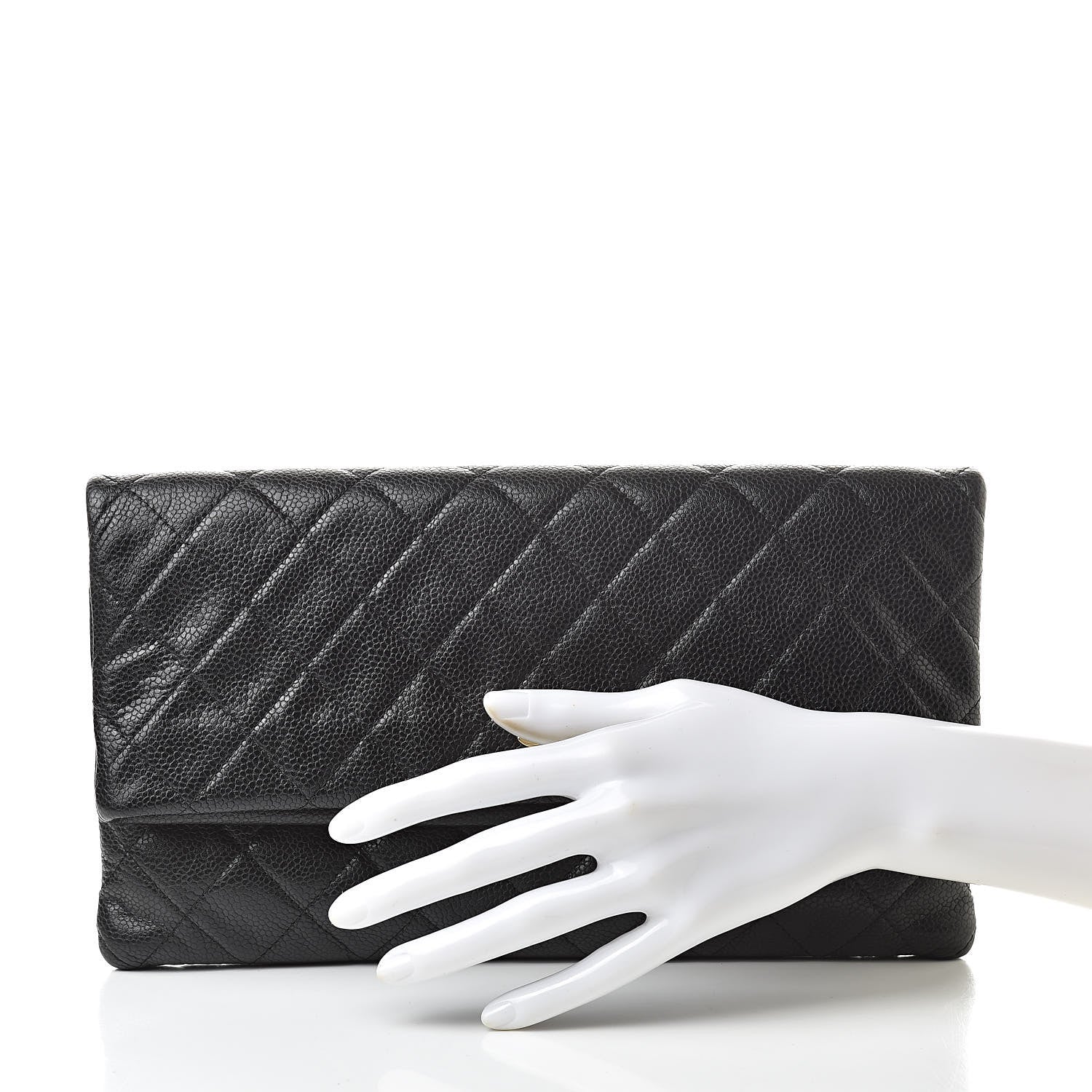 Chanel Caviar Quilted CC Beauty Clutch Black 2 of 10
