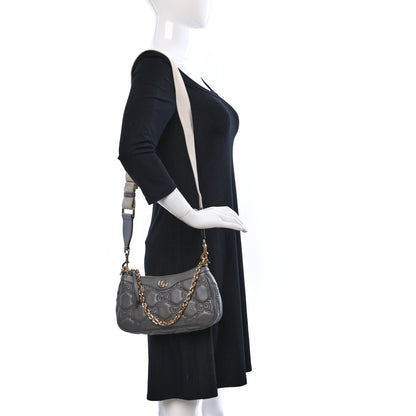 Gucci Calfskin GG Matelasse Chain Handbag Dusty Grey Natural 2 of 8