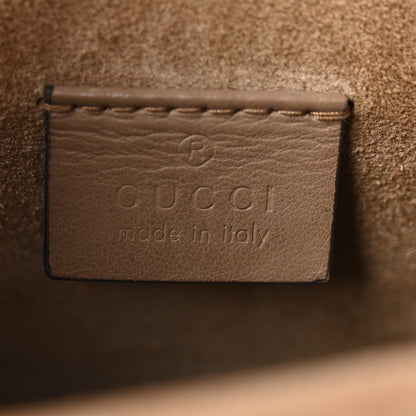 Gucci GG Supreme Monogram Suede Crystal Small Dionysus Shoulder Bag Beige Ebony Taupe 6 of 10