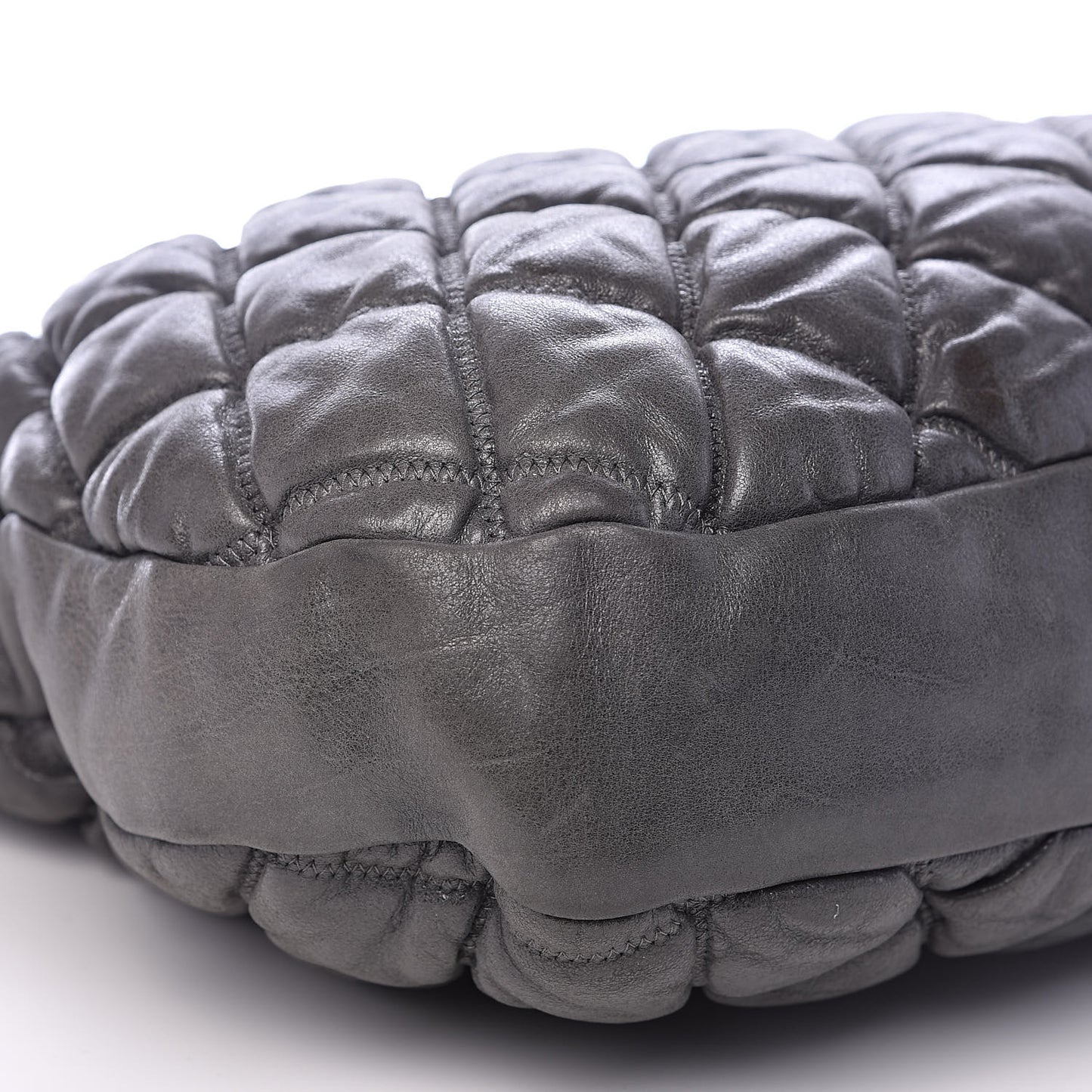 Calfskin Bubble Quilt Hobo Grey