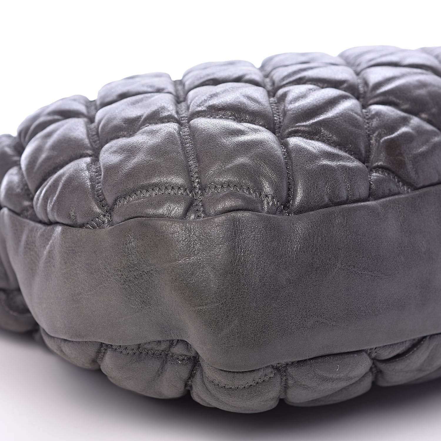 Chanel Calfskin Bubble Quilt Hobo Grey 8 of 14