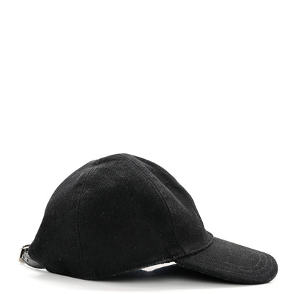 Prada Tessuto Wool Baseball Cap S Black 5 of 10
