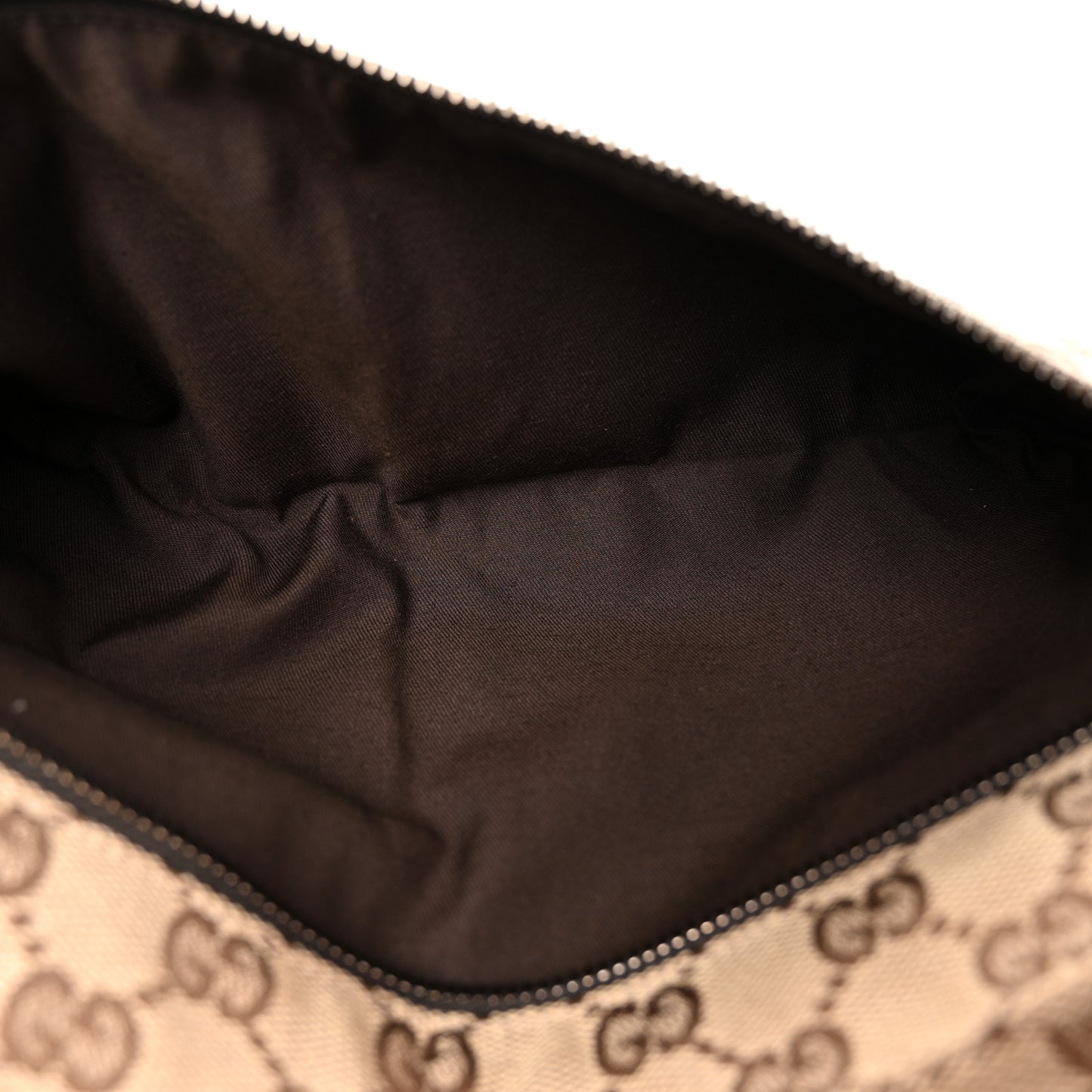 GG Monogram Double Pocket Belt Bag Dark Brown