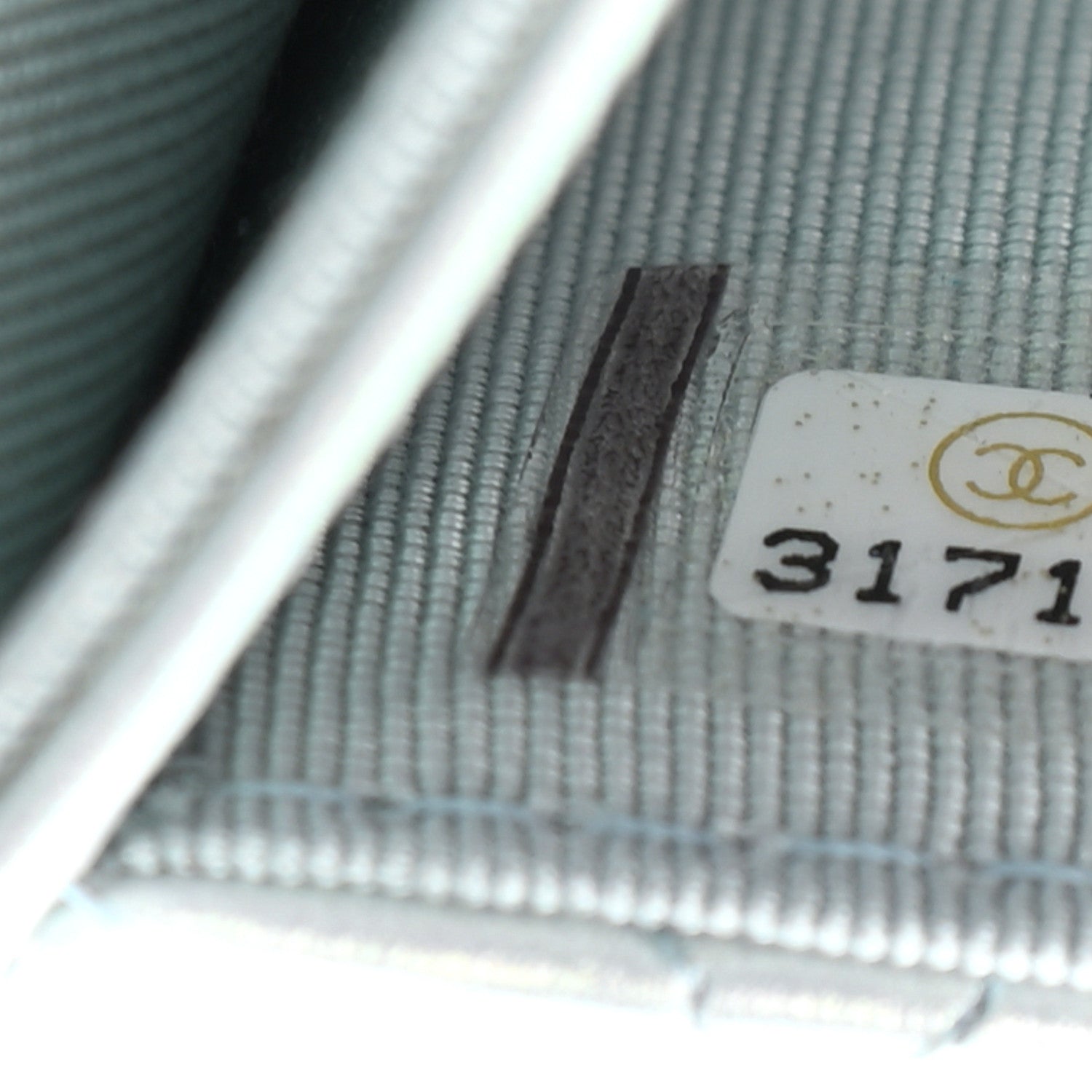 Chanel Iridescent Calfskin Quilted Flap Card Holder Light Blue 8 of 9