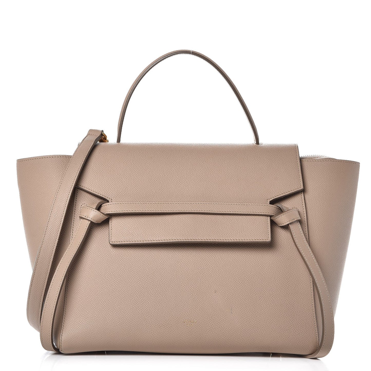 Grained Calfskin Mini Belt Bag Light Taupe