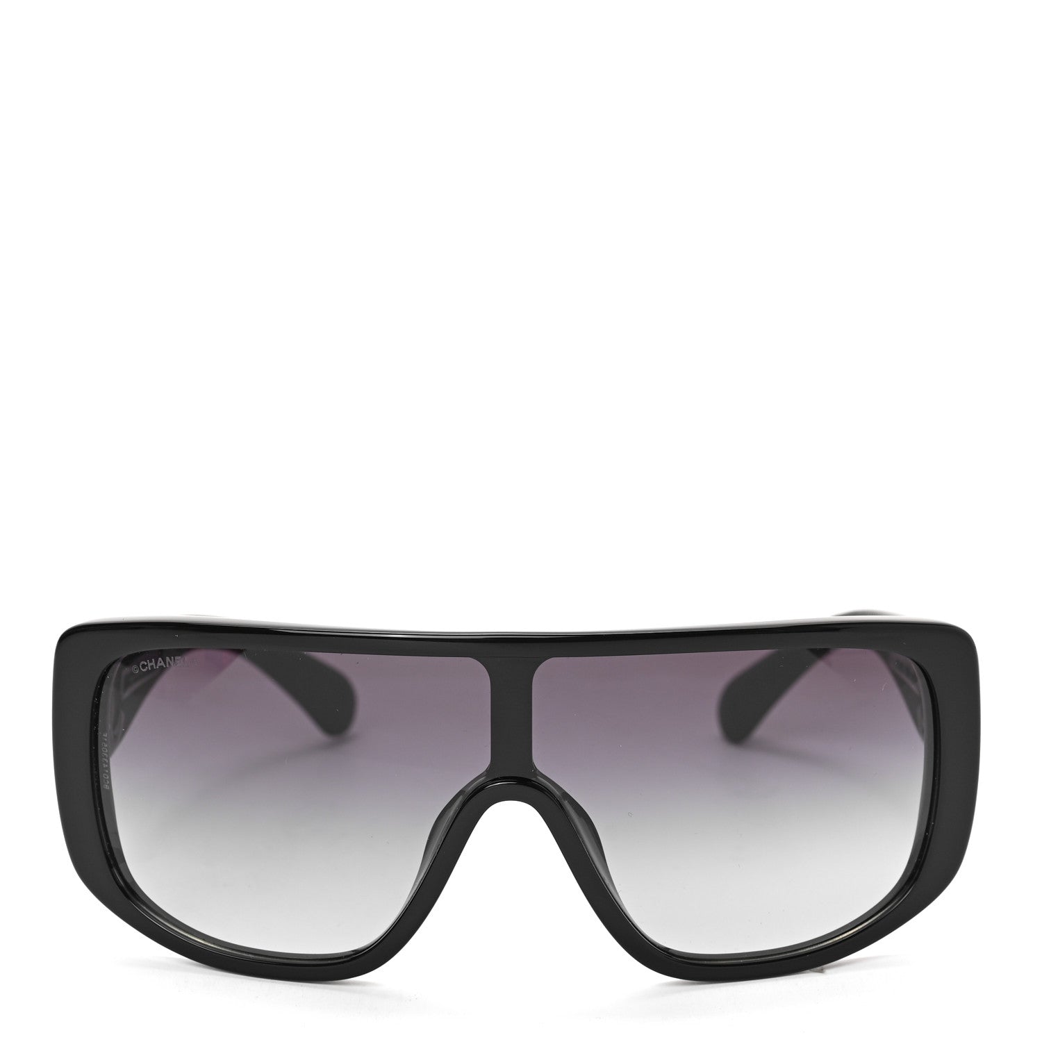 Chanel Acetate Shield Sunglasses 5495 Black 2 of 6