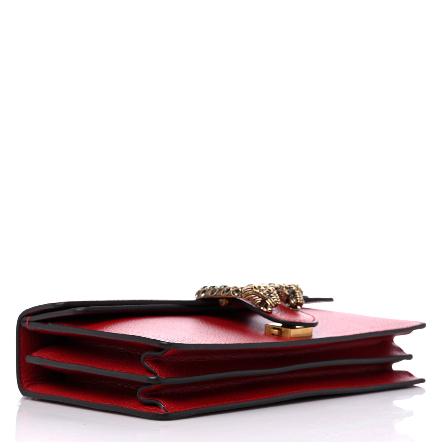 Dollar Calfskin Swarovski Crystal Small Dionysus Shoulder Bag Hibiscus Red