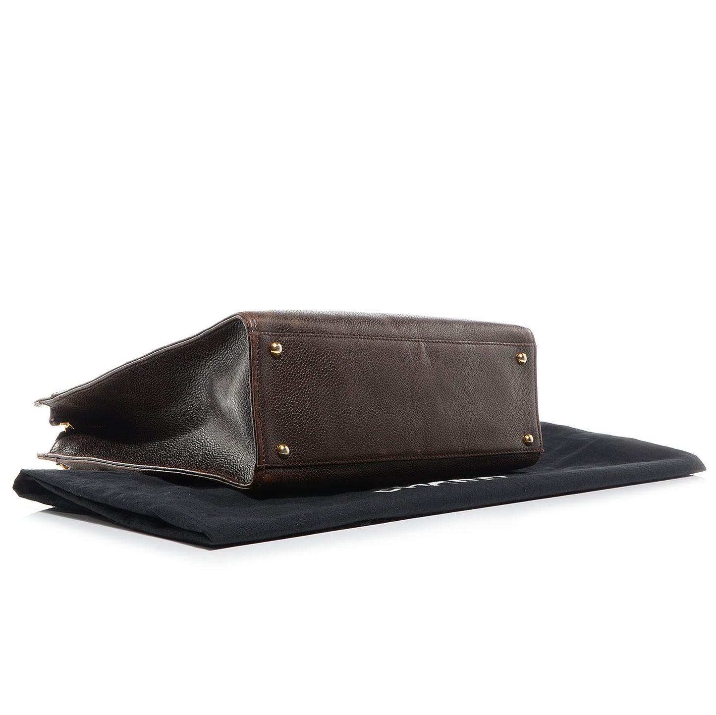 Caviar Shoulder Bag Dark Brown