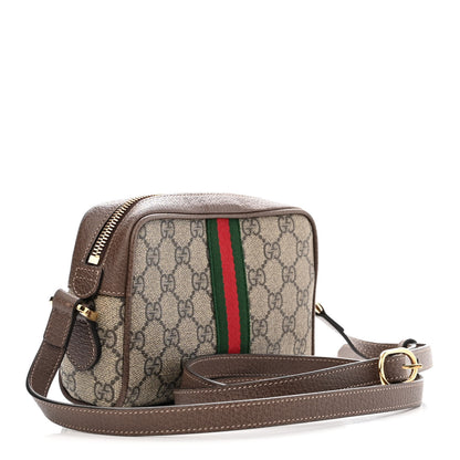 Gucci GG Supreme Monogram Web Mini Ophidia Shoulder Bag Brown 3 of 10