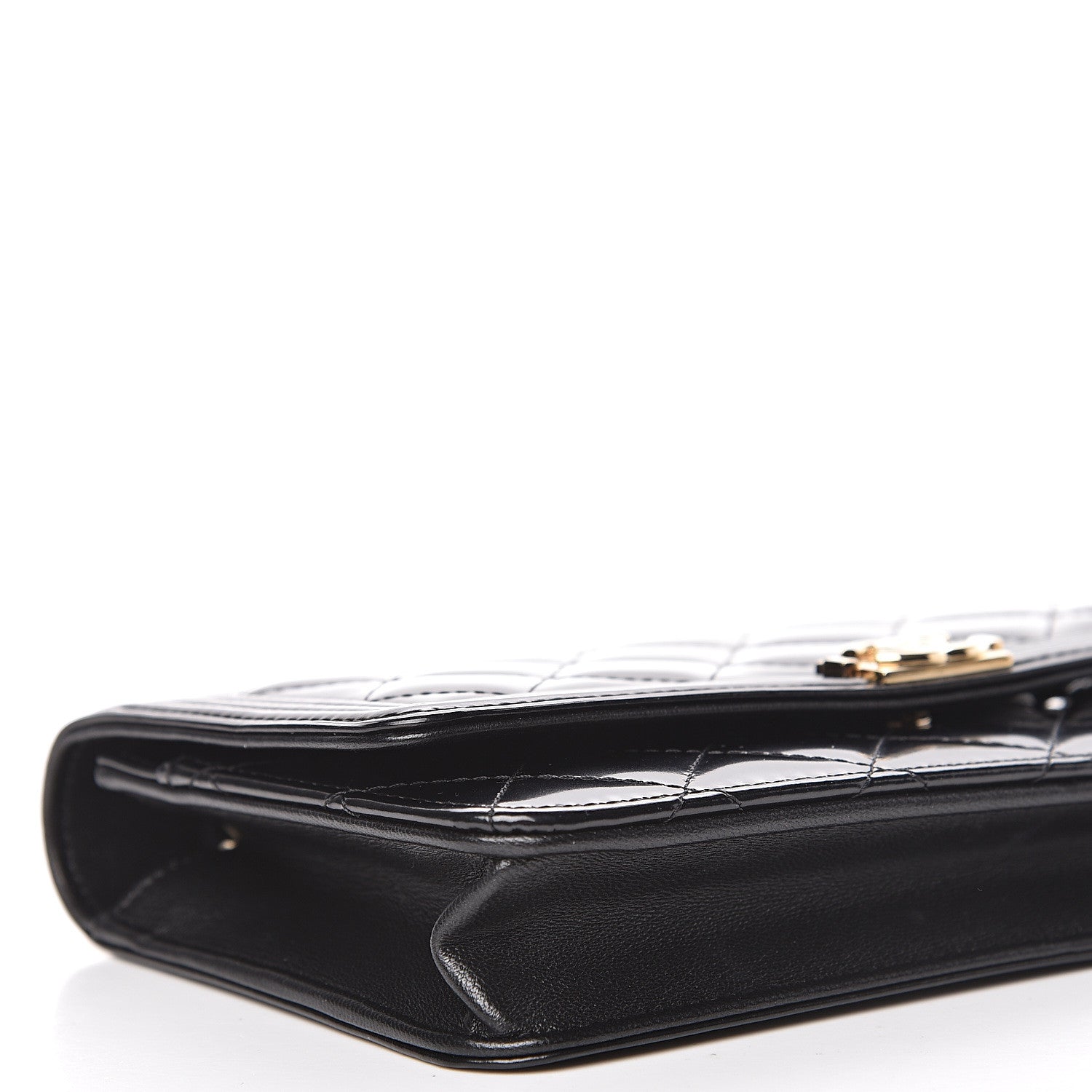 Chanel Glazed Calfskin Quilted Boy Wallet On Chain WOC Black 9 of 12