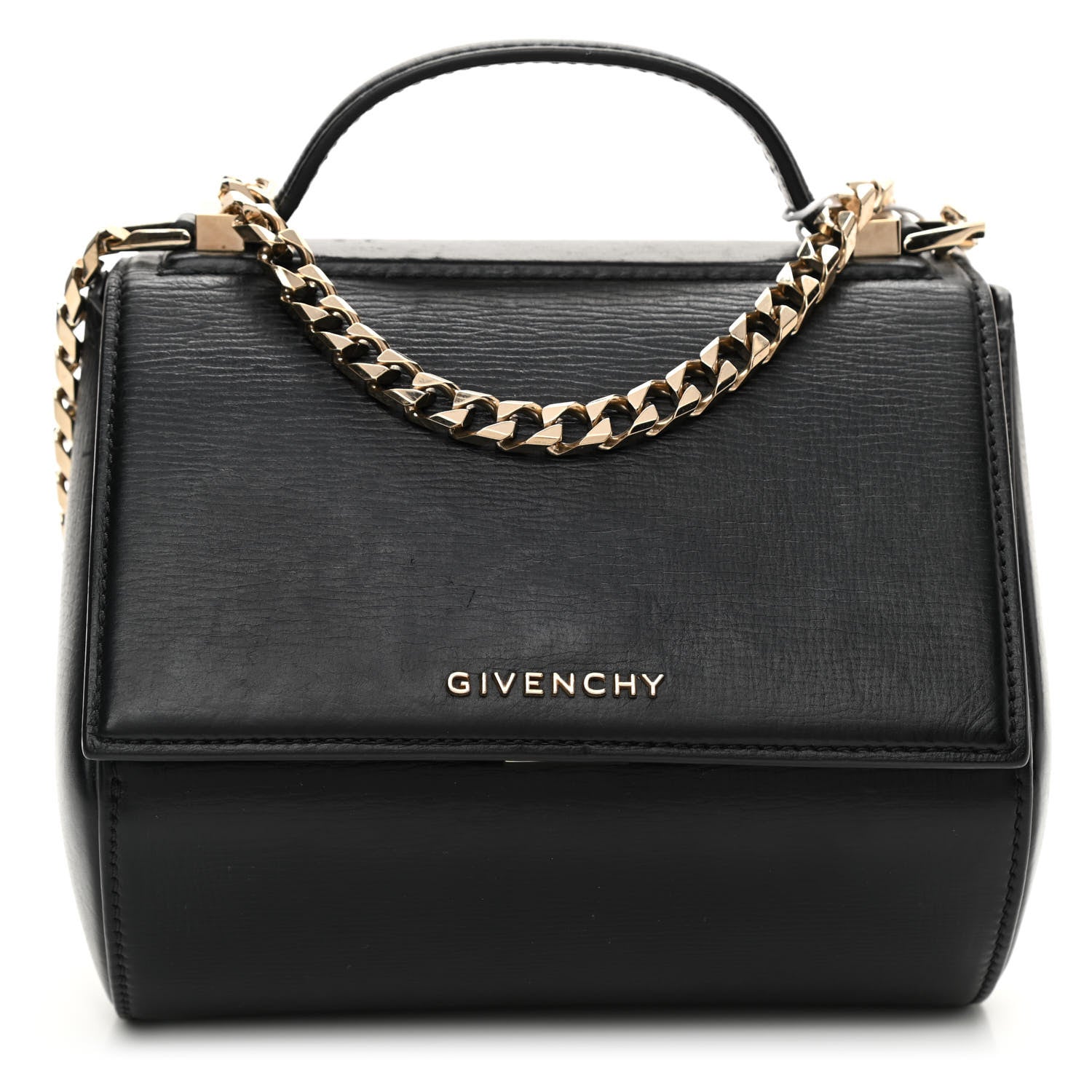 Givenchy Textured Calfskin Mini Pandora Box Chain Crossbody Bag Black 1 of 12