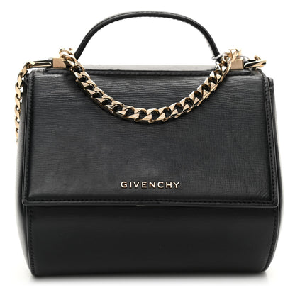 Givenchy Textured Calfskin Mini Pandora Box Chain Crossbody Bag Black 1 of 12