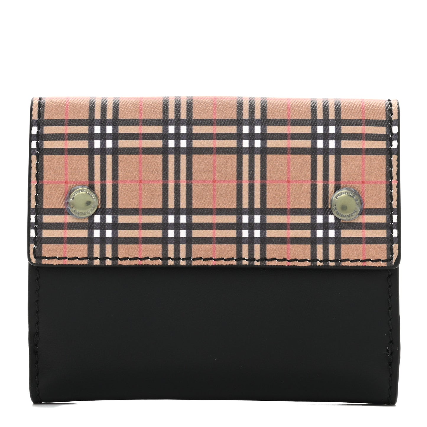 Mini Vintage Check Luna French Wallet Black