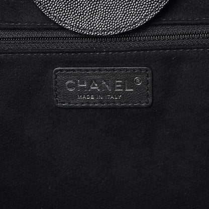 Chanel Caviar Medium Studded Deauville Tote Black 6 of 9