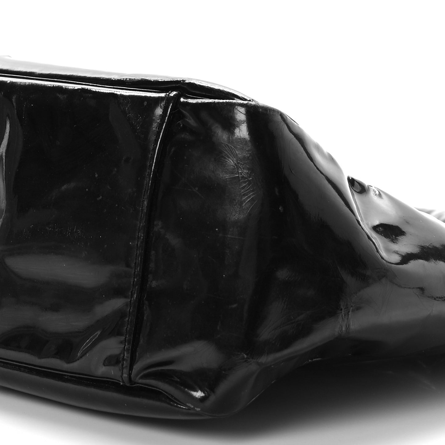 Patent Perforated CC Handle Bag Black