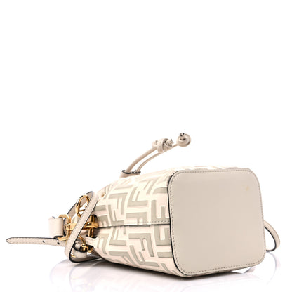 Fendi Vitello Liberty F is Fendi Bi-Color FF 1974 Embossed Mini Mon Tresor Bucket Bag Camelia Mandorlo 4 of 11