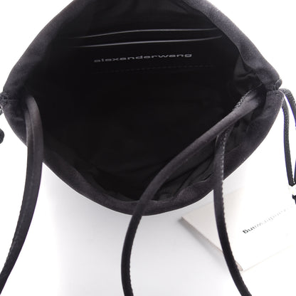 Alexander Wang Lambskin Crystal Rhinestone Ryan Mini Drawstring Bag Black 5 of 9