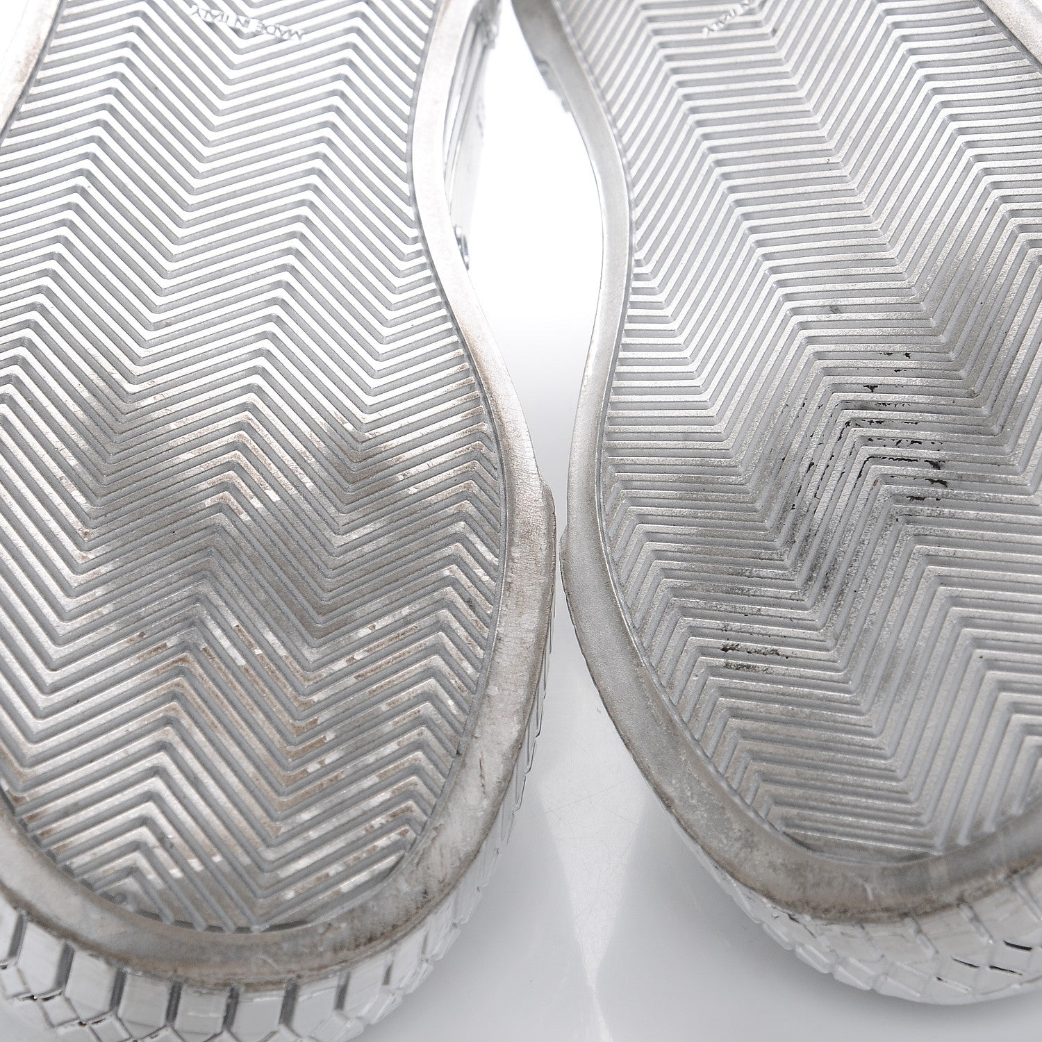 Chanel Laminated Lambskin Sneakers 40 Silver 7 of 12
