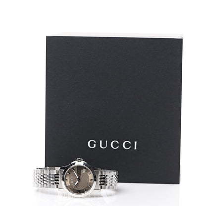 Gucci Stainless Steel 27mm G-Timeless Quartz Watch Brown 7 of 7
