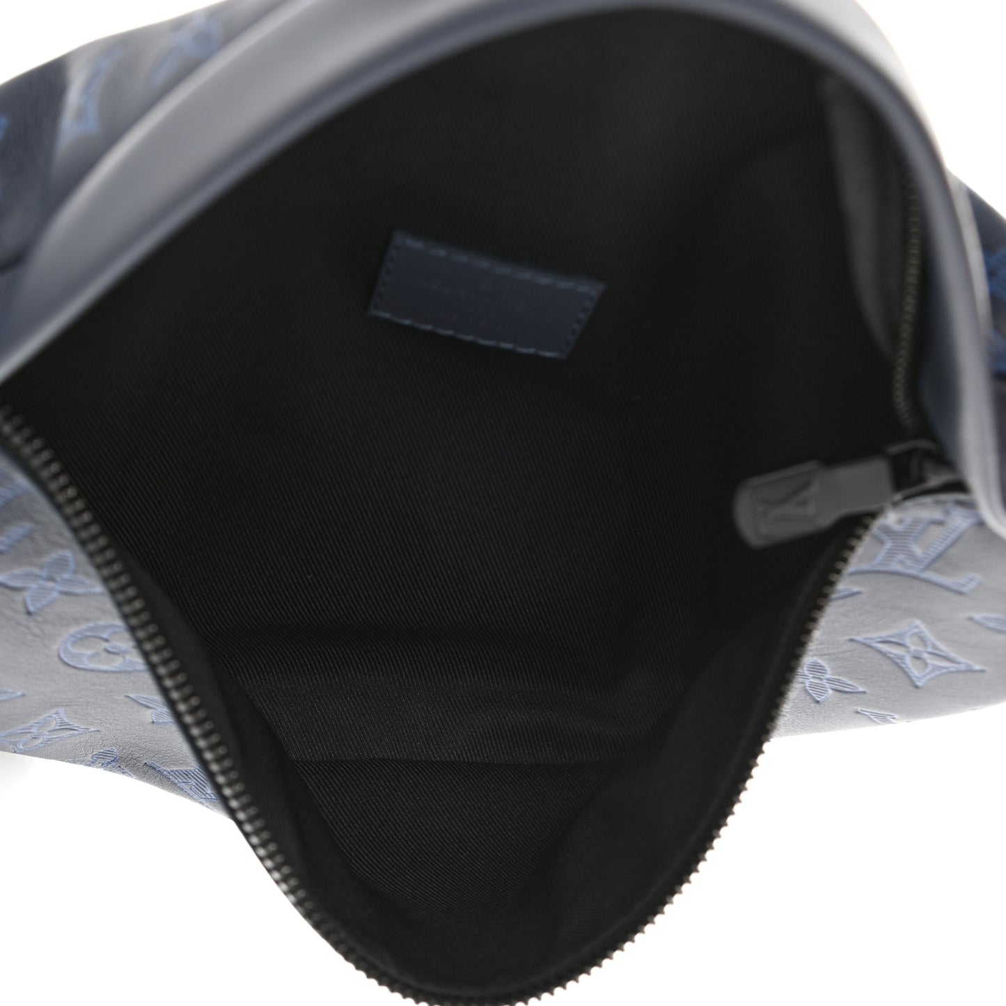 Calfskin Monogram Shadow Discovery Bumbag PM Navy Blue