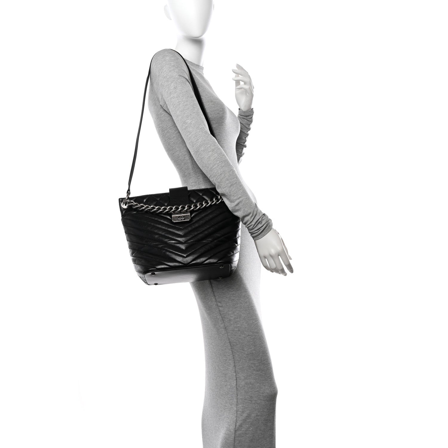 Chanel Aged Calfskin Quilted Mad About Quilting Small Hobo Black 2 of 13