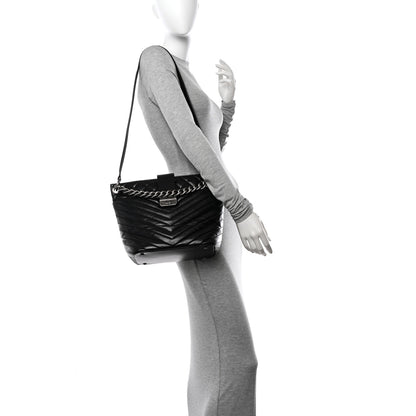 Chanel Aged Calfskin Quilted Mad About Quilting Small Hobo Black 2 of 13
