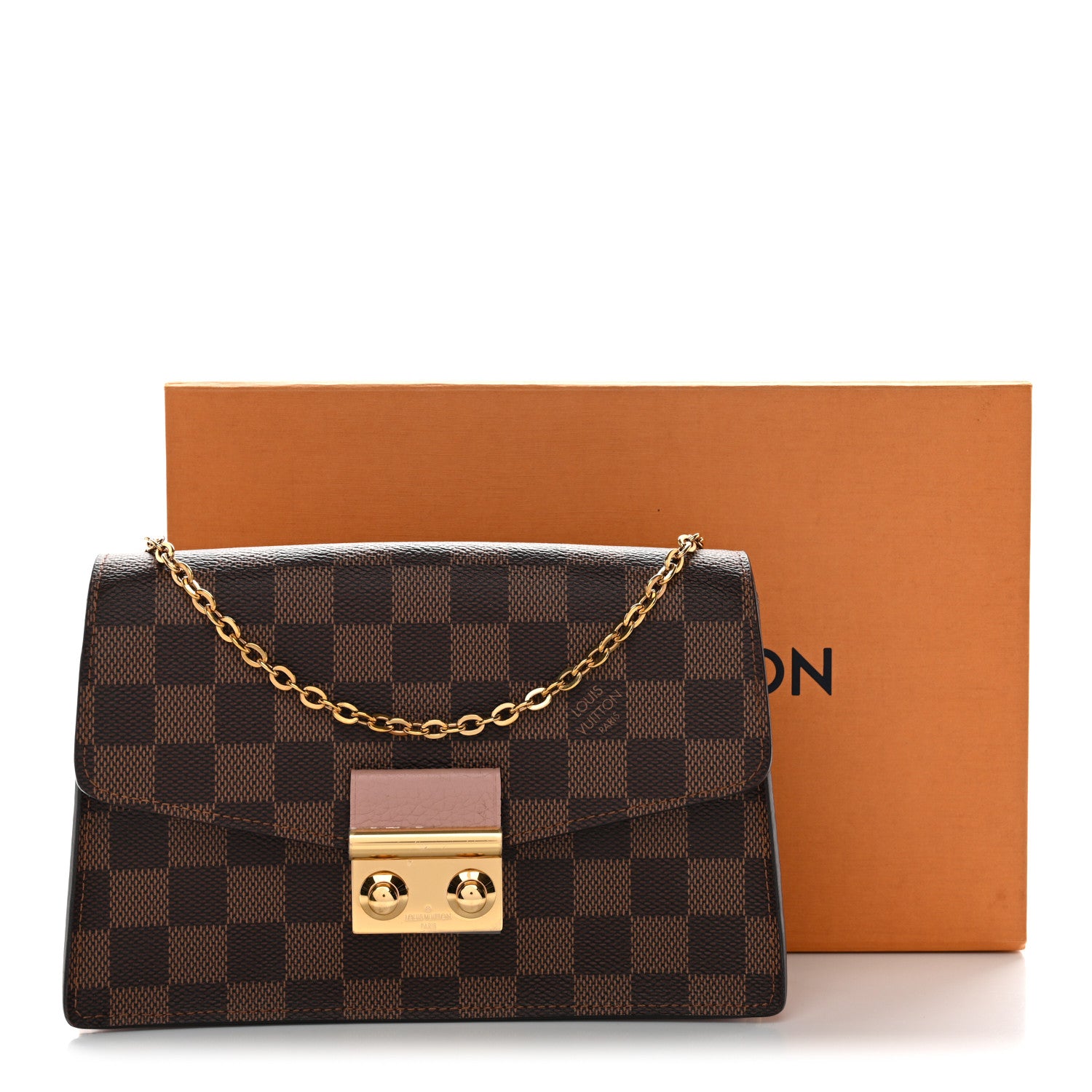 Louis Vuitton Damier Ebene Croisette Chain Wallet Magnolia 12 of 12