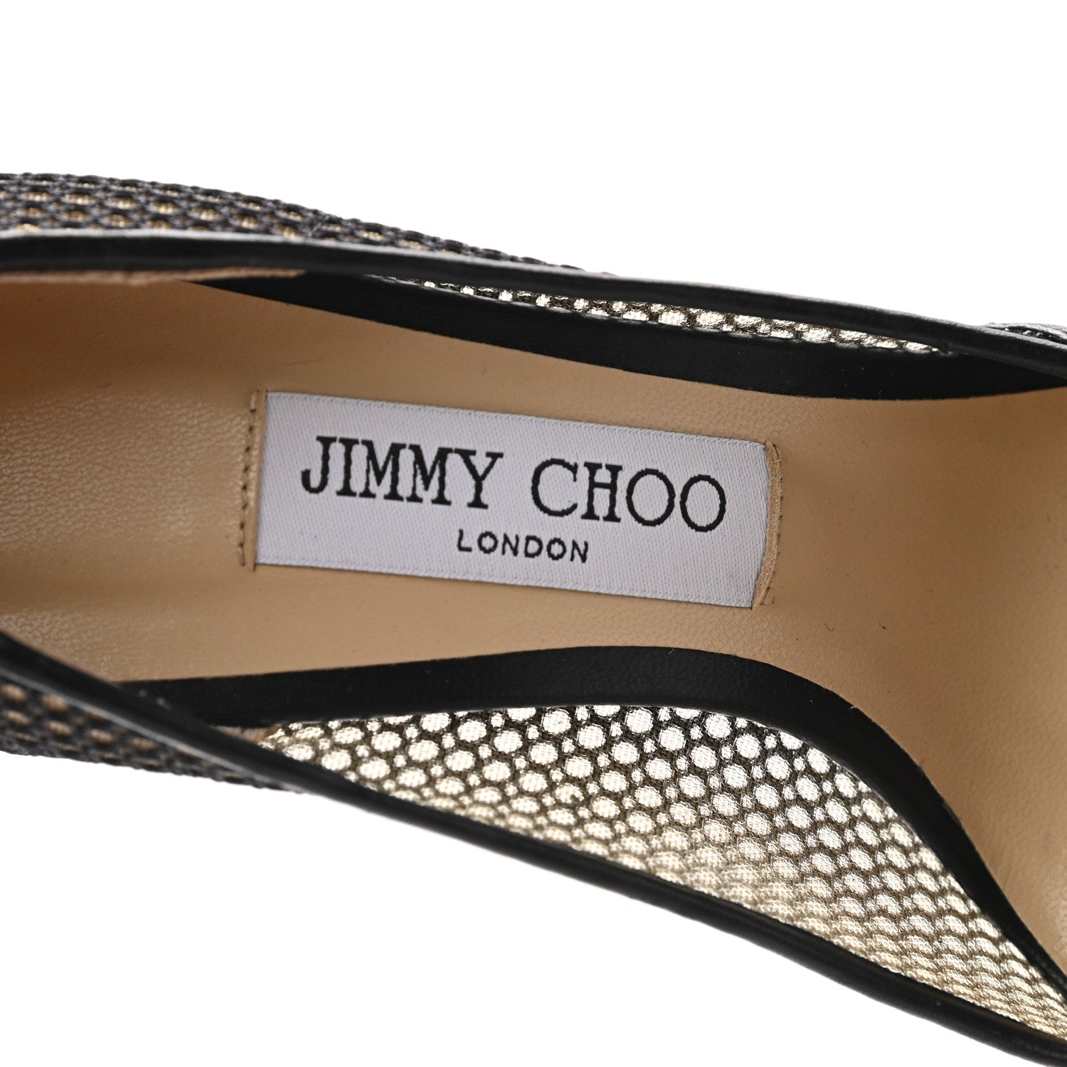Jimmy Choo Mesh Calfskin Love 100 Pumps 37 Black 8 of 8