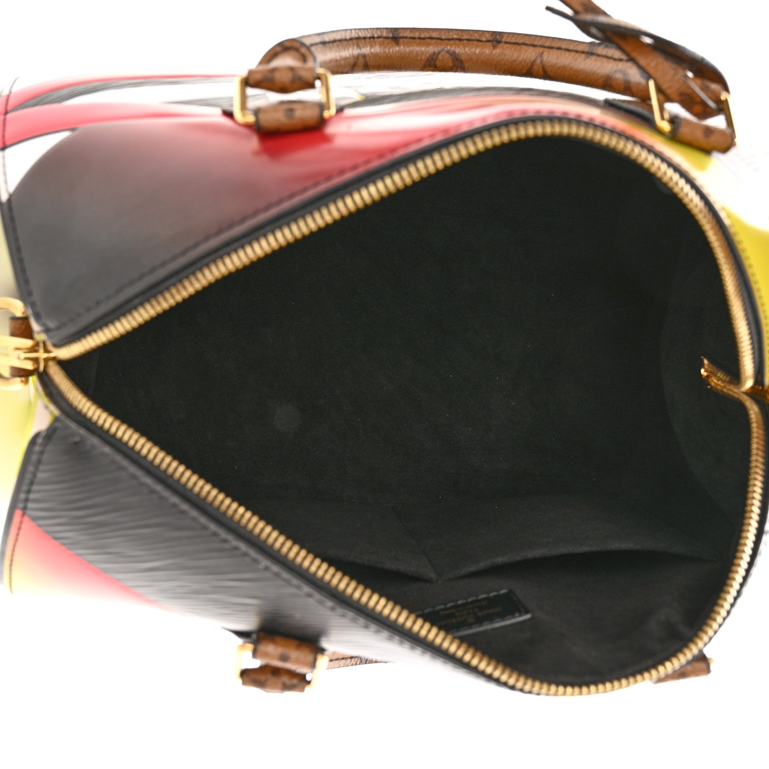Louis Vuitton Epi Reverse Monogram Damier Race Speedy Bandouliere 30 Black Yellow 4 of 12