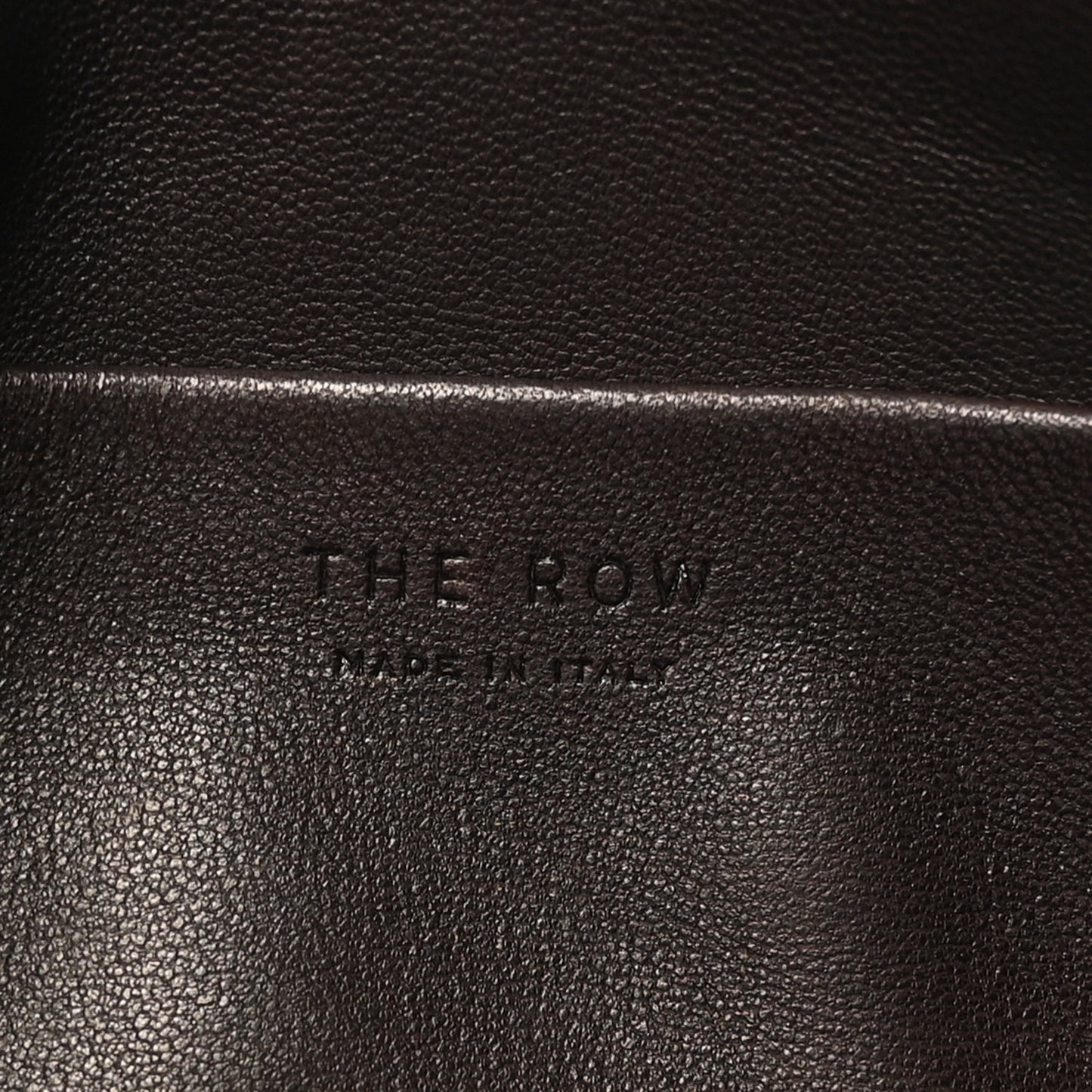 Grained Calfskin Rene Crossbody Dark Brown