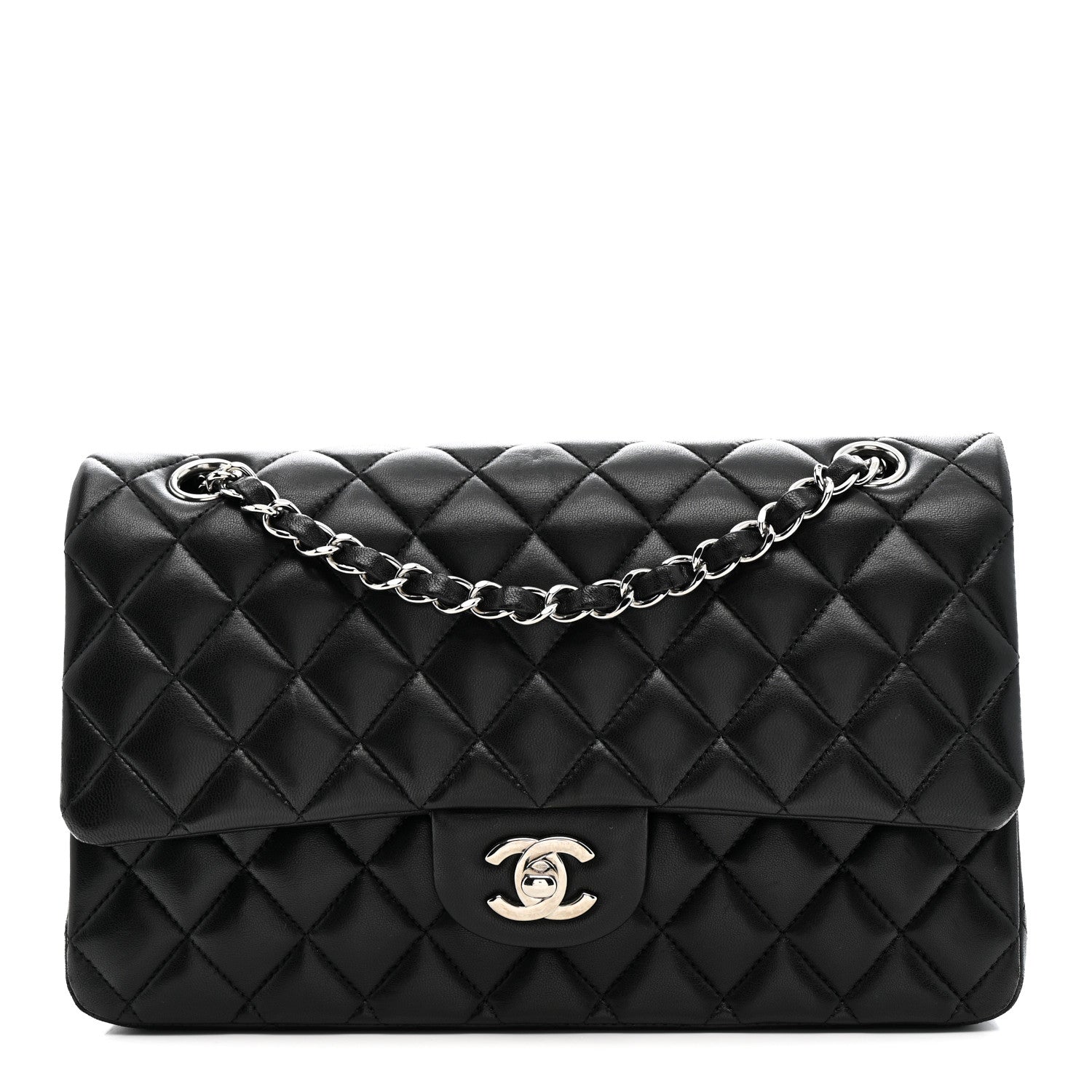 Chanel Lambskin Quilted Medium Double Flap Black 1 of 16