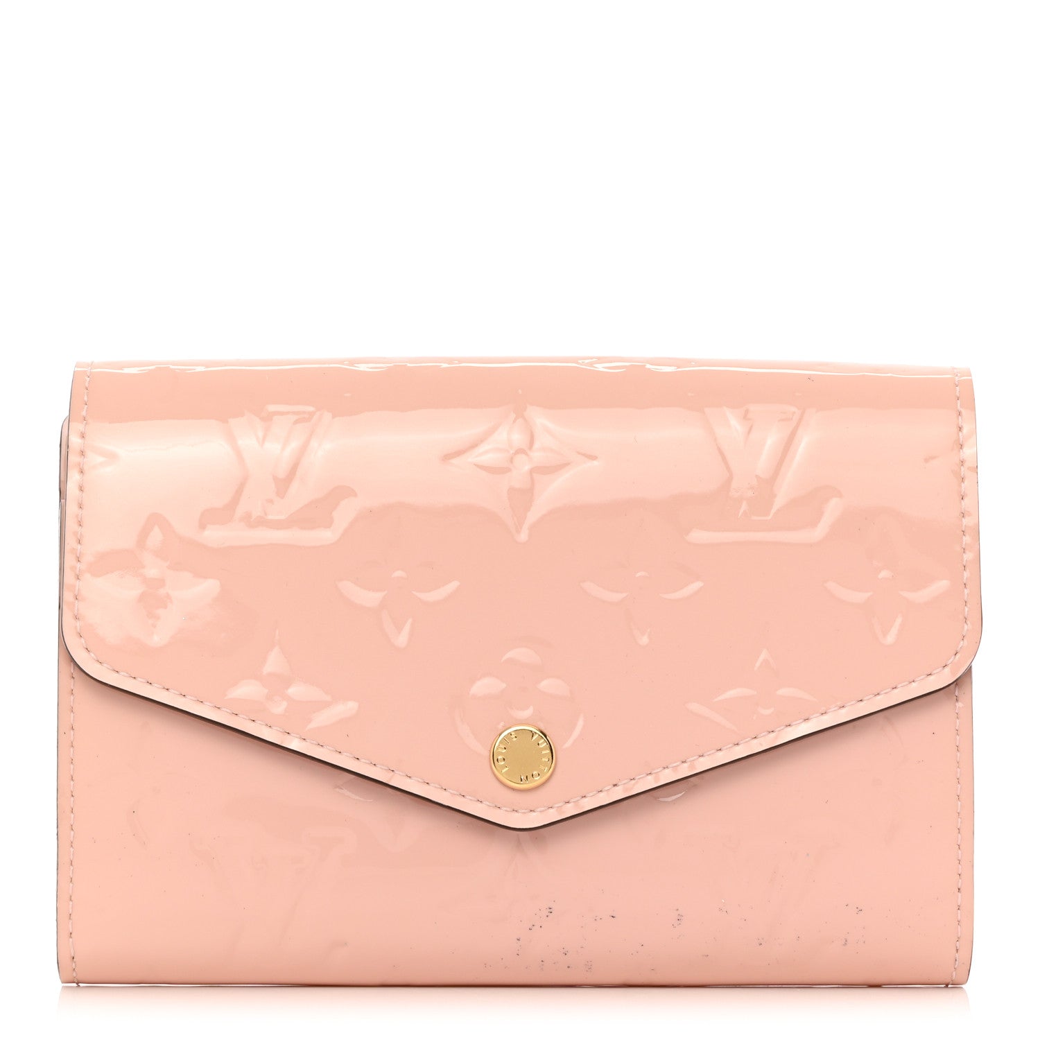 Louis Vuitton Vernis Sarah Compact Wallet Rose Ballerine 1 of 11