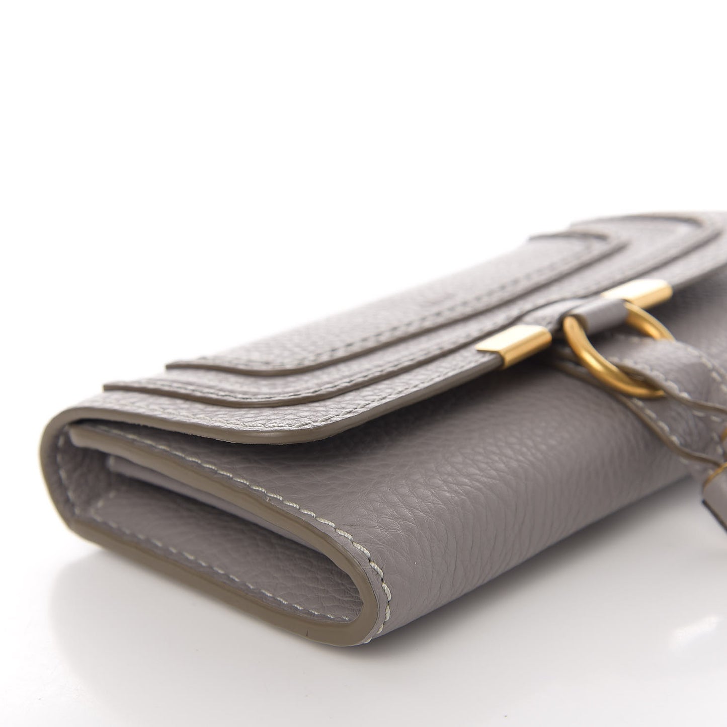 Calfskin Marcie Continental Flap Wallet Cashmere Grey