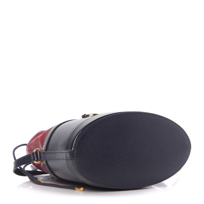 Gucci Azalea Sakai Be Green Calfskin Horsebit 1955 Drawstring Bucket Bag Blue New Cherry Red 4 of 9