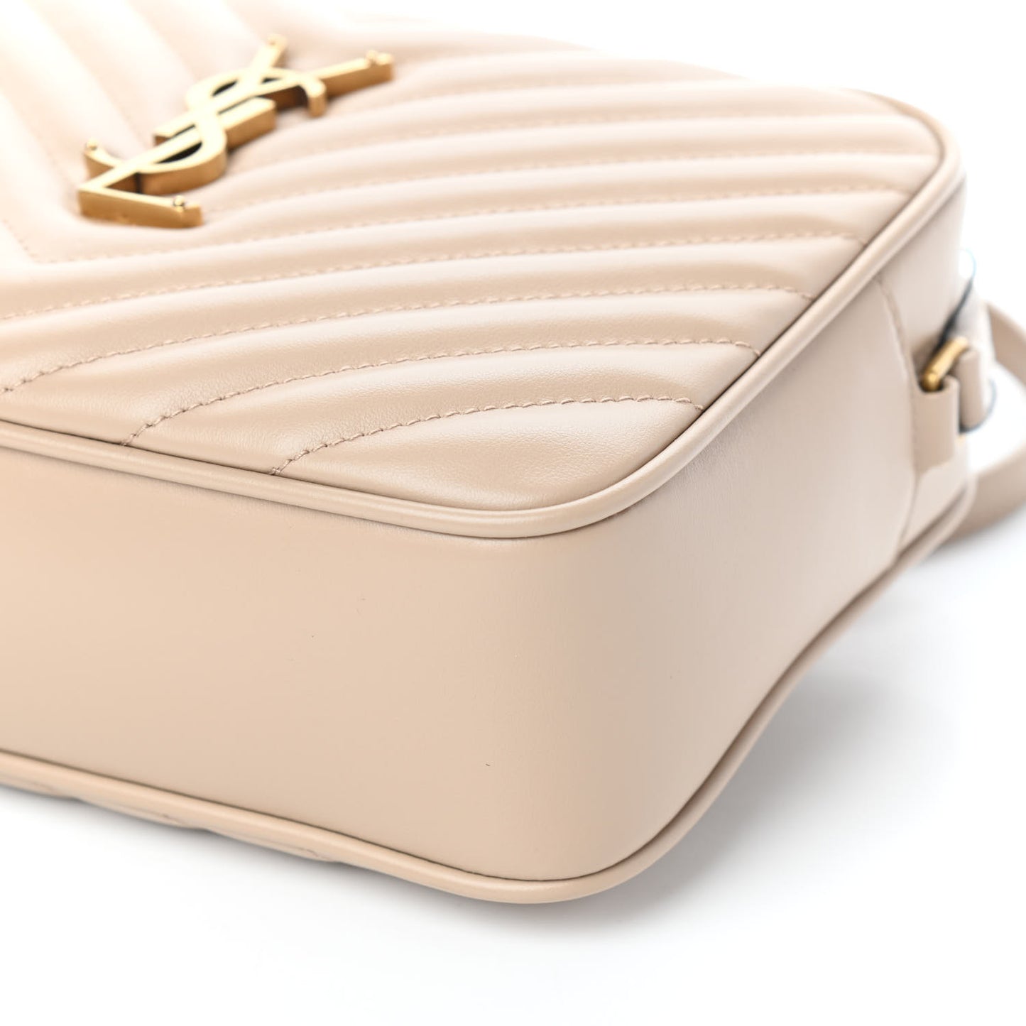 Calfskin Matelasse Monogram Lou Camera Bag Dark Latte