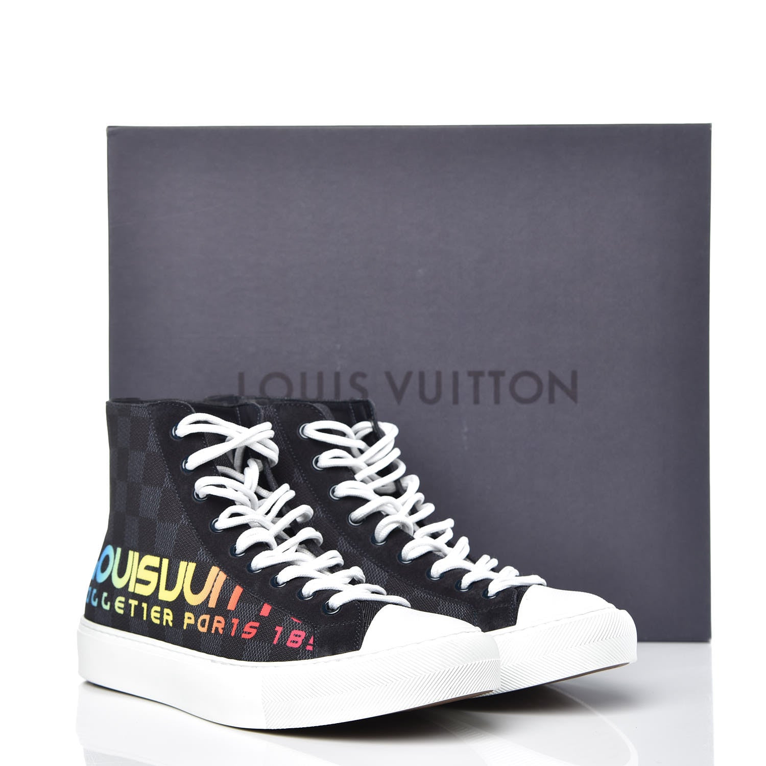Louis Vuitton Damier Cobalt Tattoo Sneaker Boots 6 10 of 10