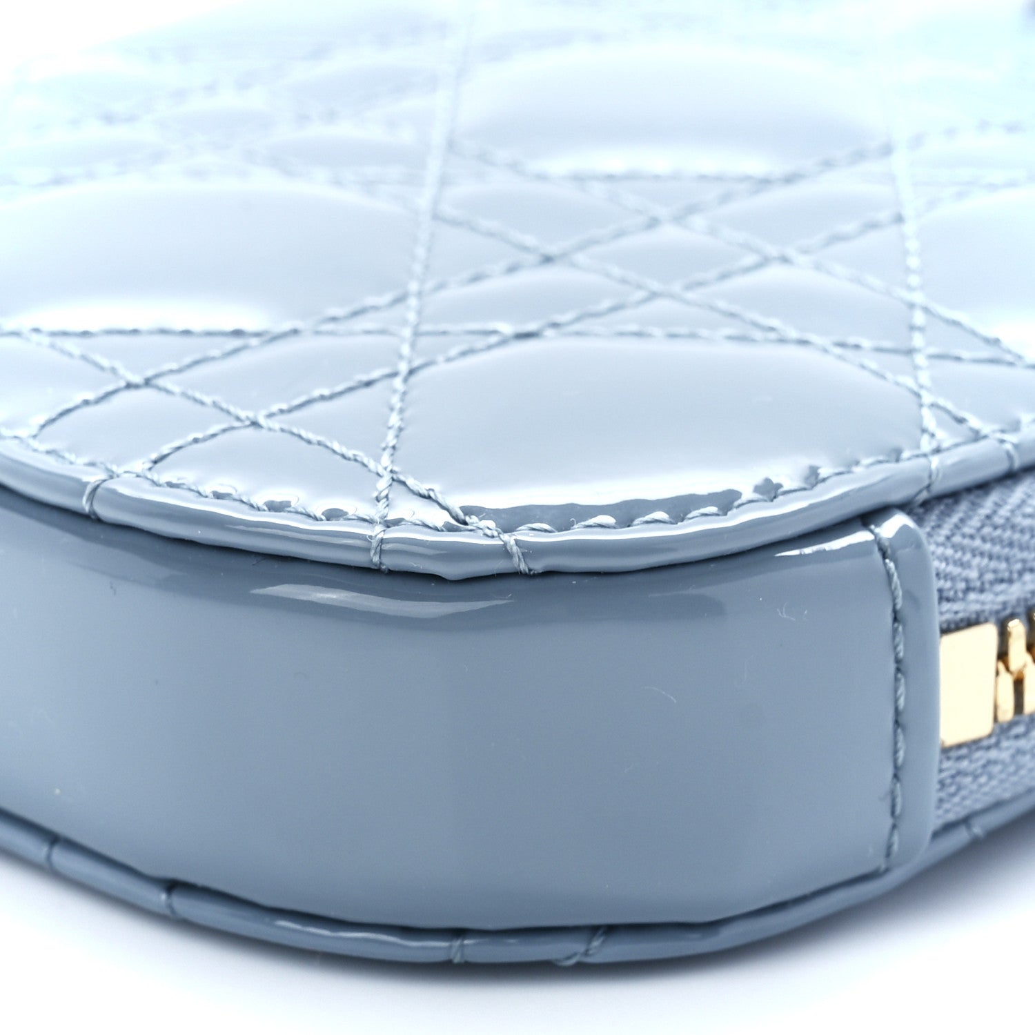 Christian Dior Patent Cannage Lady Dior Phone Holder Cloud Blue 11 of 12