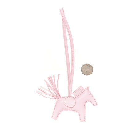 Hermes Milo Lambskin Grigri Rodeo Horse Bag Charm PM Rose Darling 2 of 4