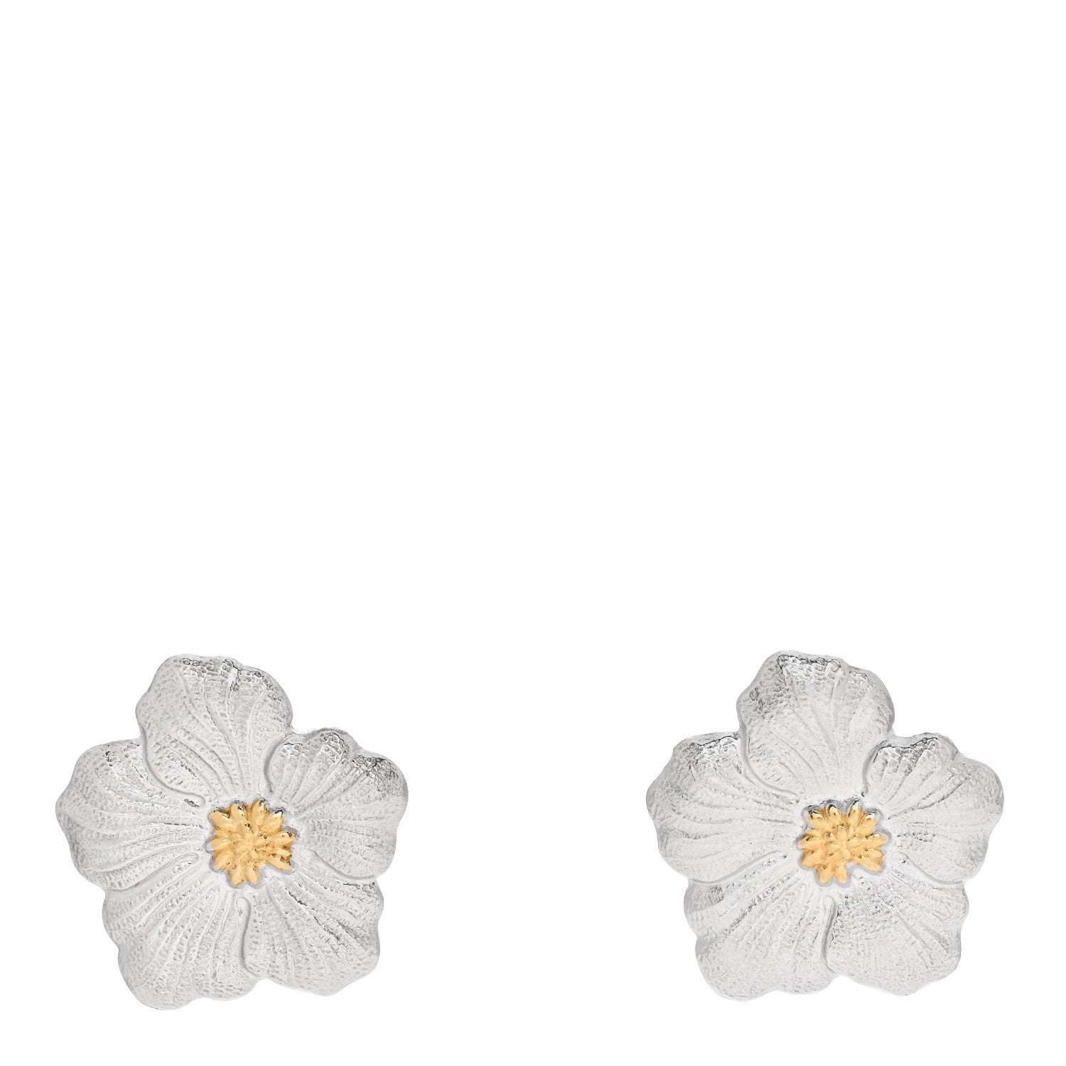 Buccellati Sterling Silver Vermeil Blossoms Gardenia Earrings 1 of 5