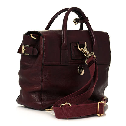 Mulberry Natural Leather Cara Delevigne Convertible Satchel Oxblood 3 of 22
