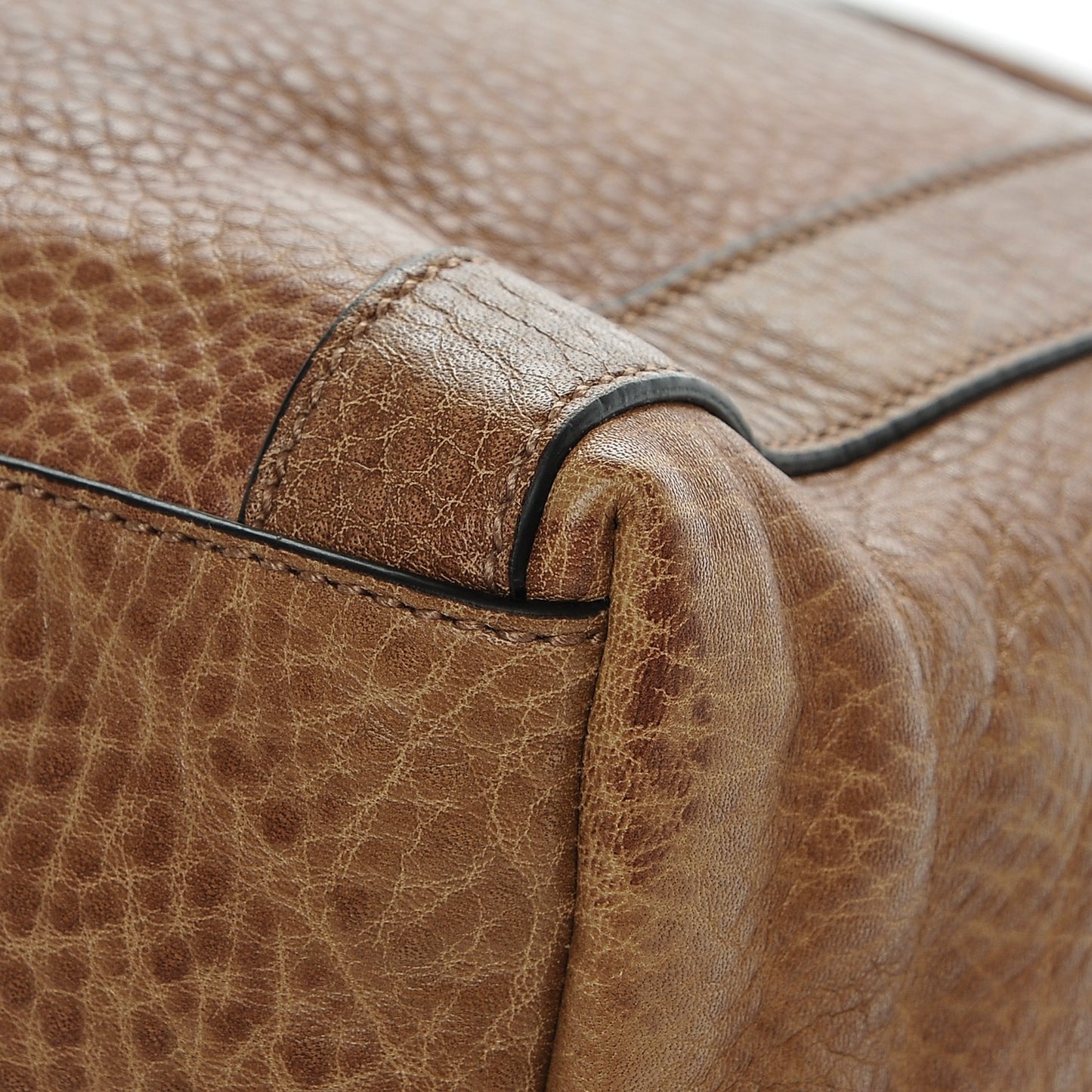 Pebbled Calfskin Medium Miss GG Top Handle Bag Light Cuir