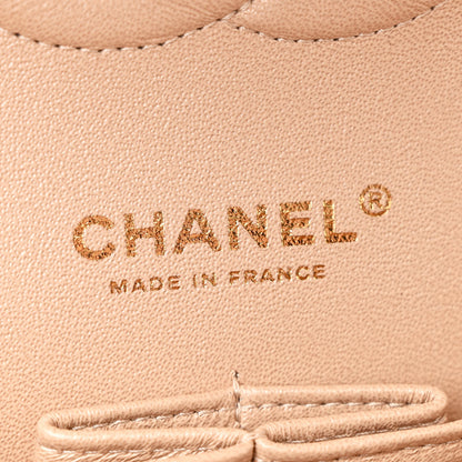 Chanel Iridescent Calfskin Quilted Medium Double Flap Beige 6 of 12