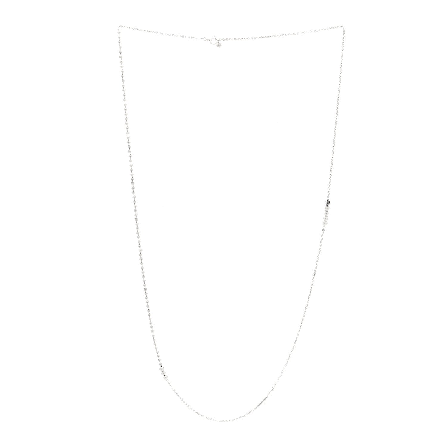 Tiffany Sterling Silver Mixed Bead Necklace 3 of 4