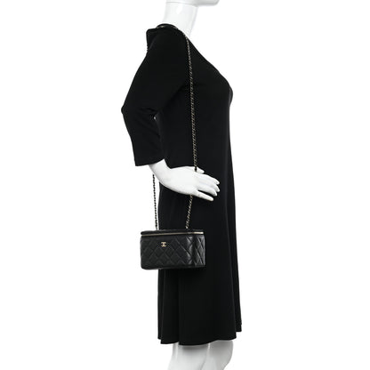 Chanel Caviar Quilted Small Vanity Case With Chain Black 2 of 15