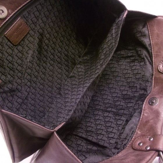 Christian Dior Gaucho Leather Brown Bag 7 of 10