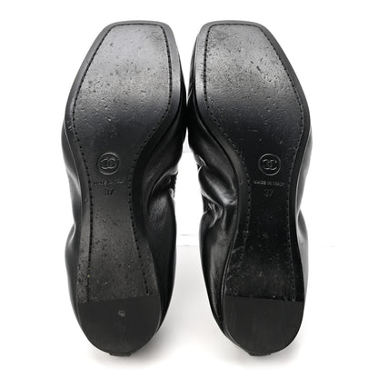 Chanel Lambskin CC Turnlock Ballerina Flats 37 Black 6 of 10