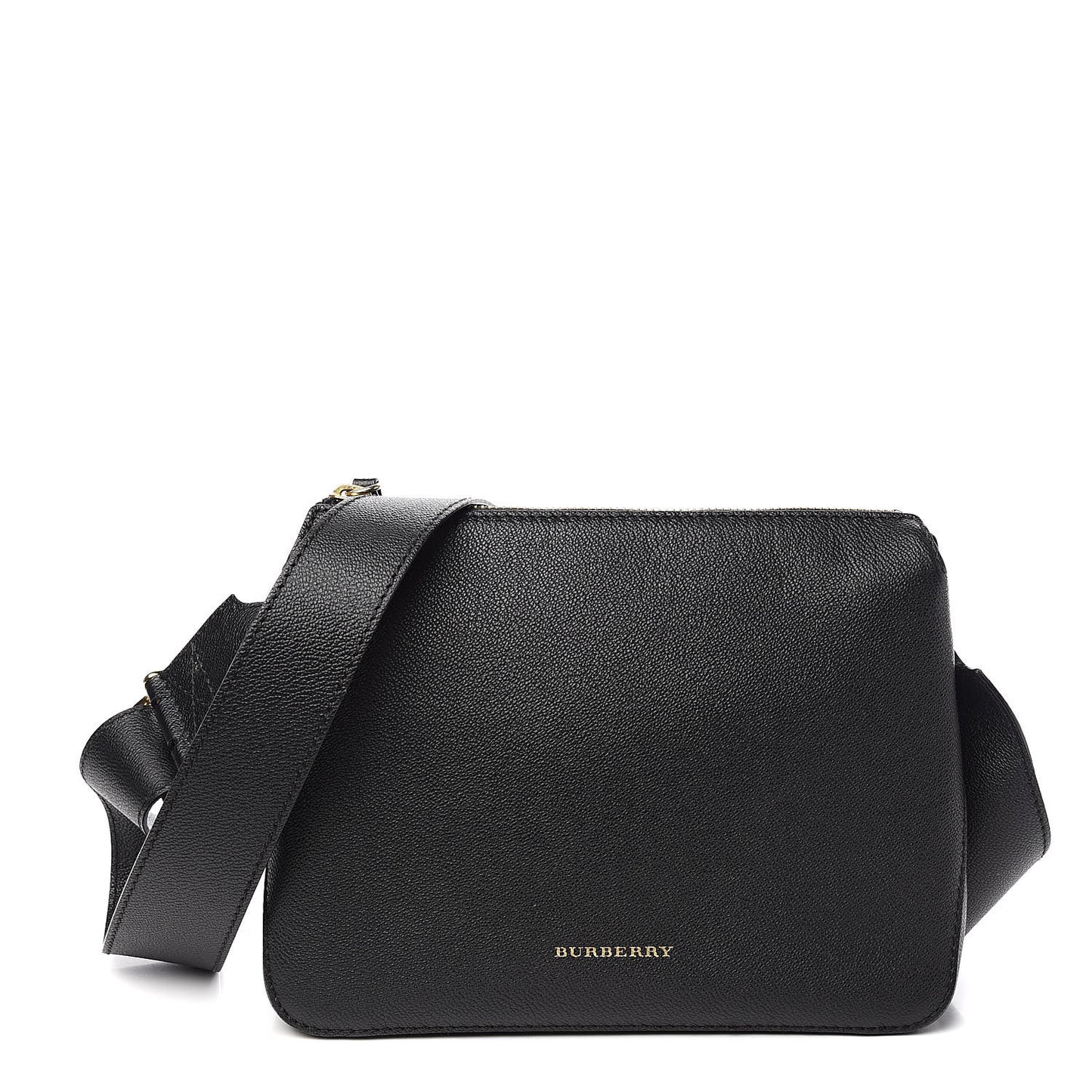 Soft Grain Calfskin House Check Small Helmsley Crossbody Black